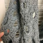 30” knitted slouch cow neck grey scarf Photo 3