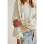 Free People  Found My Friend Pullover Oversized Knit Sweater Cream Size Small Photo 9
