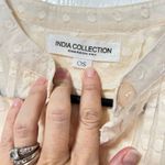 Emerson Fry India Collection Mandarin Collar Top light Peach Swiss Dot One Size Pink Size undefined Photo 3