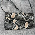 Jessica Simpson  Black and Cream Snakeskin Crossbody Bag Photo 4