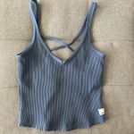 Vuori  Rib Crop Athletic Active Sleeveless Tank Top Shirt  Women's XS‎ - Blue Photo 1
