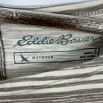 Eddie Bauer  Top Womens S Brown Stripe 100% Cotton Earthy Granola Outdoor Casual Photo 1