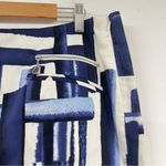 Etcetera  Blue & White Abstract Print Mini Skirt 16 NWOT Photo 5