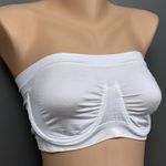 Rhonda Shear Angel Seamless Underwire Bandeau Bra Size Large Unlined White Photo 0
