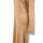 WAYF NWT Nordstrom Hollie Size XL Tan Tie Neck Side Slit Sweater Dress Brunch Photo 3