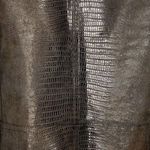 Lafayette 148 New York Brown Croc Embossed Open Front Bolero Shrug Crop Jacket 2 Photo 5