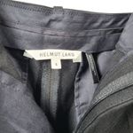 Helmut Lang High Waisted Tuxedo Style Side Stripe Trousers in Black/Champagne Photo 6