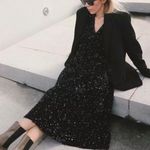 ZARA Limited Edition Silver Sequin & Pearls Dress Photo 0