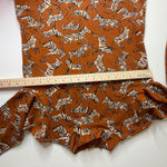 Maeve  Anthropologie Zebra Print Mock Neck Top Small Stretch Comfy Graphic Layers Photo 10