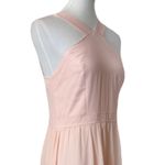 Lulus Lulu’s Evening Gown Halter Neck Maxi Sleeveless Chiffon Peach Pink Women’s Large Photo 6