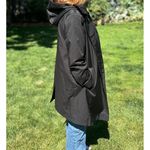 Lauren By Ralph Lauren Waterproof Raincoat Removable Hood Black Womens Large Photo 3