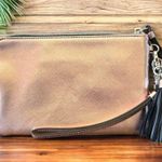 Victoria's Secret VICTORIA’S SECRET Pink Metallic Wristlet Clutch with Tassel Photo 2