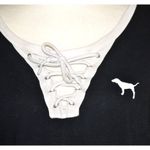 Victoria's Secret Pink Victoria Secret Size S Long Sleeve Shirt Drawstring V-Neck Dog Logo Casual Photo 2