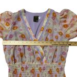 Taylor Orange and Purple Floral Midi Dress Size 8 Photo 7