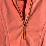 Athleta  Coral Orange Half Zip Tracker Long Sleeve Running Shirt Size Small Photo 8