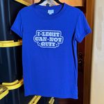 LuLaRoe  Royal Blue Liv Tee I Legit Can Not Quit Size XXS Oversized Photo 1