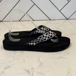 Coach  Jessalyn Signature Monogram Black Flip Flops Sandals thick sole Y2K preppy Photo 3