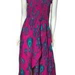 Xhilaration Whimsy goth maxi sundress cap shoulder shirred top printed Ikat dress large Photo 0