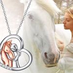 Boutique Horse Pendant Necklace Jewelry 925 Sterling Silver Heart Gifts for Women Girls Photo 3