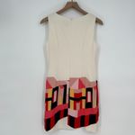 Vince Camuto  Sheath Dress Womens 4 Multicolor Villa Print Lined‎ Beaded Back Zip Photo 1