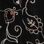 Maggie Barnes Vtg Black Floral Embroidered Sheer Button Blouse Top Womens Beaded Boho Size 2X Photo 3