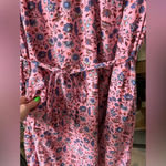 Boden floral Sleeveless Smocked Mini Dress ruffles Formica Oriental Meadow 12R Pink Size 12 Photo 7