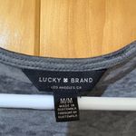 Lucky Brand Camo T-Shirt V-Neck Black & Gray Tie Knot Lightweight Size M Photo 5