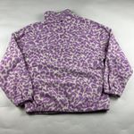 O'Neill  Purple Modern Leopard Print Fleece Pullover Half Zip Jacket M Photo 5