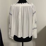 American Eagle  Outfitters White Off the shoulder floral blouse Size Small NWT Photo 3