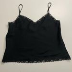 Victoria's Secret Vintage  Nighty Set Cami Tank Shorts Satin Lace Trim Black Y2K Photo 6