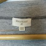 World Market Babydoll Dress Womens One Size Gray Short Sleeve Pockets Lagenlook Photo 6