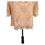 Ultra Pink  Lace 3/4 Sleeve Blouse Size 1X Photo 5