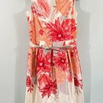 Jessica Howard Shimmery Floral Sleeveless Belted Fit & Flare Dress Size 8 Photo 0