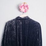 ZARA  Black and Blue Long Sleeve Velvet Mini Dress Photo 7