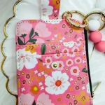 Floral Wristlet Card Wallet Pink Photo 4