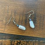 Artisan Handmade Cultured Freshwater Pearl Blue Silver Drop Earrings Hawaii Photo 4