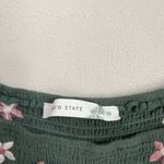 Altar'd State  Olivia Embroidered Babydoll Green Cotton Gauzey Blouse Sz XS Photo 4