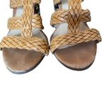 Schutz  Alycia Leather Block Heel Brown Tan Sandals Heels size 8.5 Photo 3
