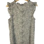 Staccato White & Black Dot Printed Ruffle Sleeveless Blouse S Photo 1