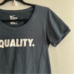 Nike Tee Black Equality Tee Shirt w/ White Block Letters EQUALITY Sz S EUC Photo 9