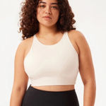 Girlfriend Collective  Topanga High Neck Sports Bra in Ivory Women’s Size Large Photo 0