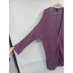 Torrid Pointelle Boyfriend Cardigan Women 2X Purple Open Knit Whimsigoth Fairy Photo 8