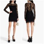 Alice + Olivia NWT Crystal Embellished Corded Lace Mini Dress Black & Pearl Sz 6 Photo 12
