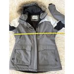 Magellan outdoors Women's Gray White Faux Fur Hooded Winter Parka Jacket medium Photo 8