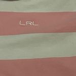 Ralph Lauren Lauren Pink and White Horizontal Striped Polo Shirt Medium Photo 7