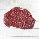 Rodebjer Artsy Jacket Aneska Houndstooth Multicolored Print with 3D Weave Medium Red Photo 2