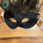 Pottery Barn Masquerade Mask Animal Mardi Gras Ornate Peacock Feathers Jewel Print Photo 4