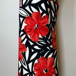 Alyx Red Black White Floral Sleeveless Midi Dress Women’s Size 12 Photo 3