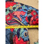 Farm Rio  Womens Colorful Graphic Floral Reversible Puffer Jacket Size XS‎ Belted Photo 8