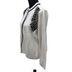 Chico's Beaded Seed Stitch LS Cardigan Sweater, Beige, Sz. 2 (L 12/14) NWT $119 Photo 4